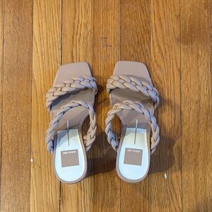 Dolce Vita Braided Slide Sandals in Taupe